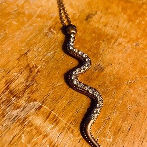 Gold Snake Pendant Necklace